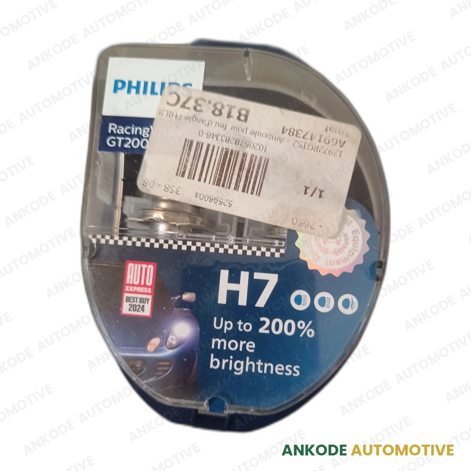 Ampoule H7 Philips RacingVision GT200 — Pack 2 (12972RGTS2)